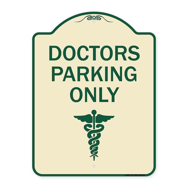 Signmission Doctor Parking Only Heavy-Gauge Aluminum Architectural Sign, 24" x 18", TG-1824-24138 A-DES-TG-1824-24138 - main